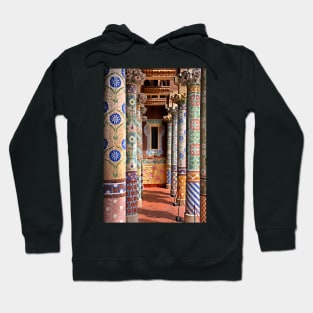 A colorful balcony in Barcelona Hoodie